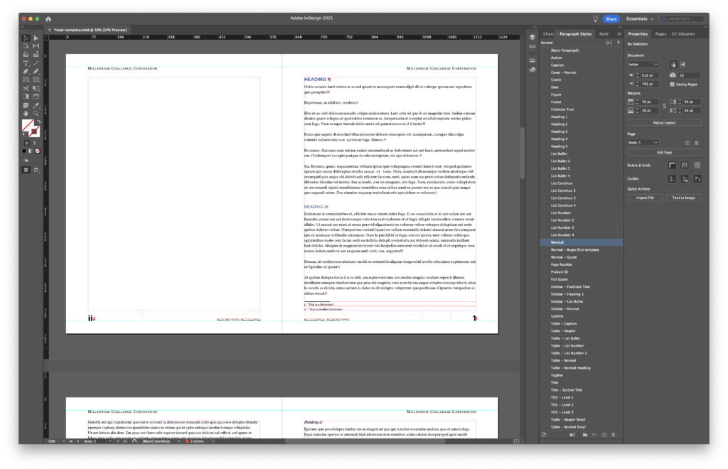 InDesign-to-HTML InDesign Template | Brettrospective